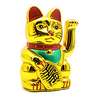 Кошка Манэки-нэко машущая лапой (12,5х7,5х6,5 см)(батарейки в комплект не входят)