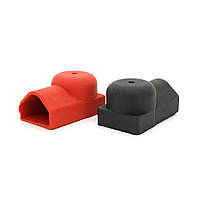 Набір захисних ковпачків червоний + чорний для АКБ під болт, ціна за пару 44 mm*25 mm*20m