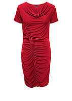 Платье с драпировкой женское красное 44 46 европейский Bodiflirt