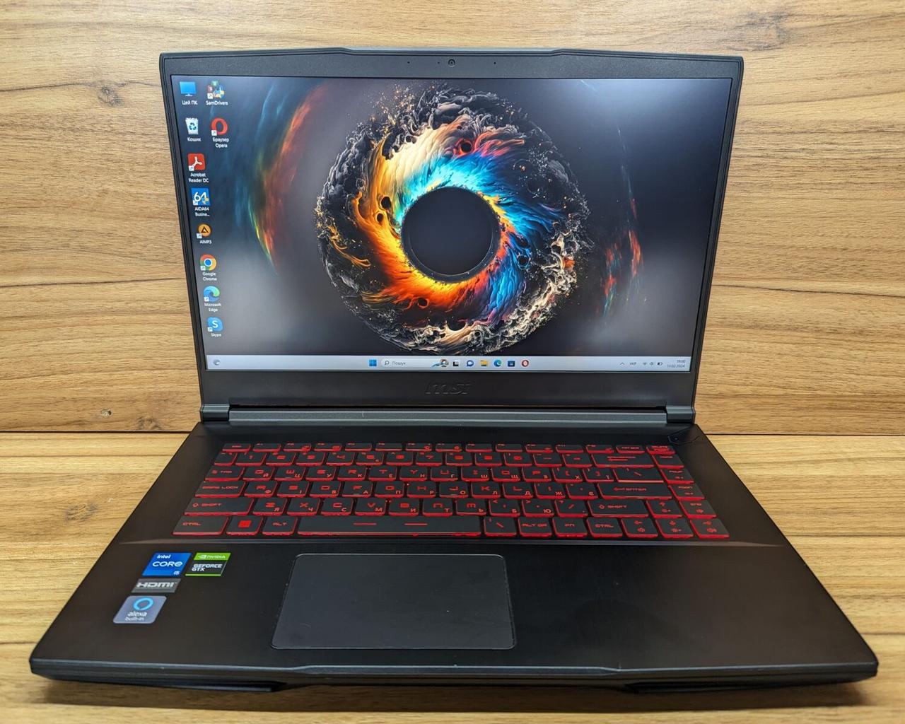 Б/в Ігровий ноутбук MSI GV15 Thin 11SCV 15.6" 1920x1080| i5-11400H| 16GB RAM| 256GB SSD+500GB HDD| GTX 1650 4GB