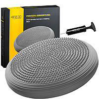 Балансировочная подушка-диск 4FIZJO MED+ 33 см (сенсомоторная) массажная Grey