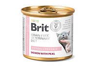 Влажный корм для кошек с пищевой аллергией Brit VetDiets Hypoallergenic , 200 г (лосось и горох) h