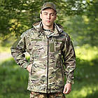 🔥 Куртка штормовка KL-1094 (Multicam) (непромокальний, тактичний, поліцейський) мультикам, фото 2