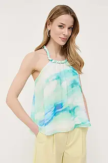 AllOriginal com ua Блузка Patrizia Pepe колір бірюзовий РОЗМІРИ ЗАПИТУЙТЕ