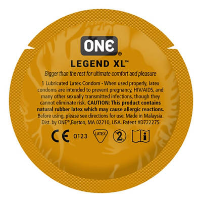 Презерватив для веганів великого розміру з латексу прозорого кольору One Legend XL 5 штук Love&Life