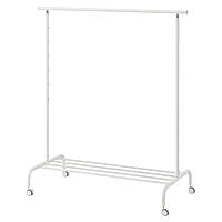 Стойка для одежды IKEA RIGGA 502.316.30 111х51х126 - 175 см Белый DS, код: 7719537