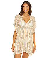 Туніка BECCA By Rebecca Virtue Golden Metallic Crochet Tunic Cover-Up White/Gold, оригінал. Доставка від 14 днів