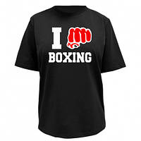 Футболка премиум женская Owi I love boxing