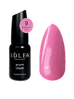 Гель лак для ногтей Edlen Color №009 однослойный розовый с блестками, 9 мл