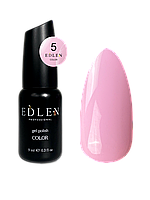 Гель лак для ногтей Edlen Color №005 однослойный розовый, 9 мл
