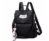Міський стильний сумка- рюкзак жіночий текстиль 31*23 чорний