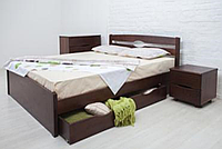 Кровать двуспальная деревянная с ящиками Ликерия Люкс Микс мебель, цвет на выбор