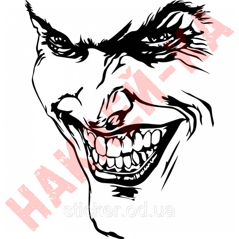 Вінілова наклейка на автомобіль — Джокер (Joker) v6, фото 1