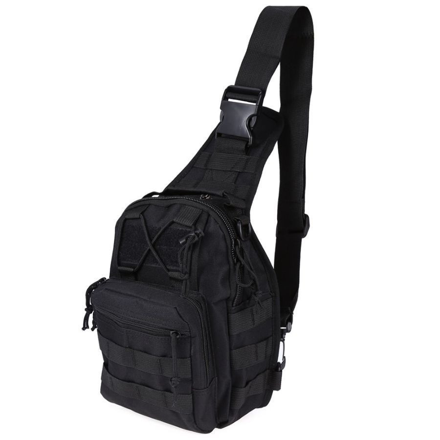 Рюкзак сумка тактическая B14 военная через плечо Oxford 600D Черный 26х19х10 Новинка Xata - фото 4 - id-p2107017161