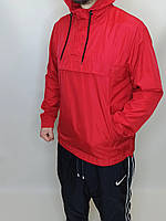Kуртка ветровка мужская красная с капюшоном Carhartt. Размер - L
