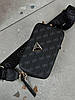 Жіноча сумка Guess The Snapshot Bag Black Blue (Чорна) Екошкіра Крос Боді на 2 відділення широкий ремінь Гесс, фото 6