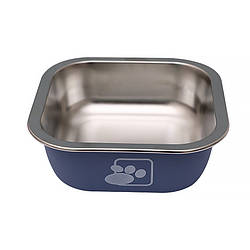 Миска для собак котів Taotaopets 1910002 металева Blue 160 мм 12173-67679