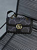Жіноча сумка Gucci Large Marmont Brown Dark Blue (Чорна) Сумка Крос Боді-екошкіра текстиль на 1 відділення на ланцюжку принт Гуччі, фото 5