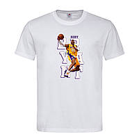 Белая мужская/унисекс футболка Kobe Bryant (18-15-7-білий)