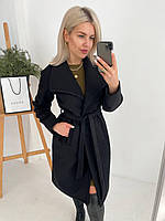 Жіноче весняне кашемірове пальто по коліно розміри 42-48