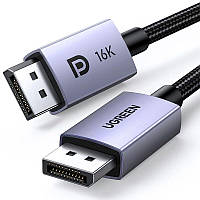 Кабель DisplayPort 2.1 Ugreen DP118 15383 16K 8K 4K 144Hz (Черный, 1м)
