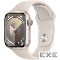 Смарт-часы Apple Watch Series 9 GPS 41mm Starlight Aluminium Case with Starlight Sport Band - S/M (MR8T3QP/A)