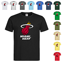 Черная мужская/унисекс футболка Баскетбол Miami Heat (18-15-10)