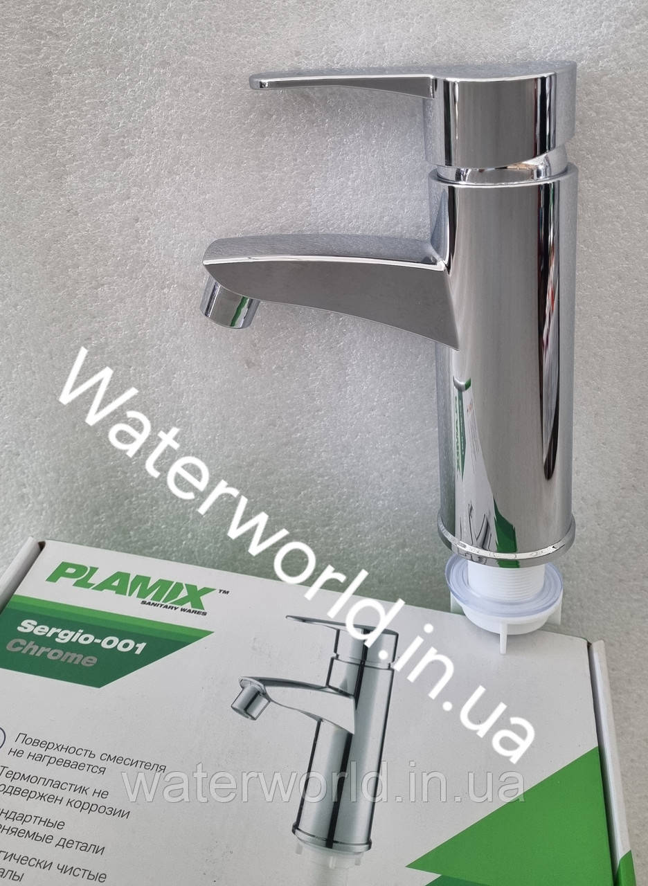 Змішувач для умивальника PLAMIX Sergio-001 Chrome, фото 1