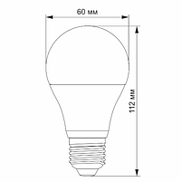 Лампа A60e 7W E27 3000K 220V LED Videx, фото 4
