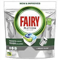 Капсули для посудомийної машини Fairy Platinum All-in-One, 70 шт.