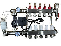 Колектор для теплої підлоги POLMARK 12 контурів з насосом
