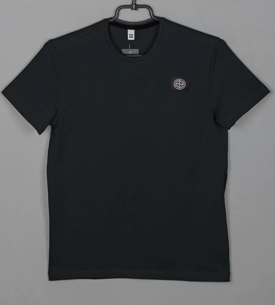 Футболка юніор Нашивка Stone Island 2409п (Уп.4шт XS, S), Чорний