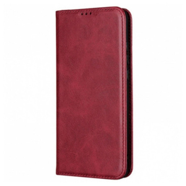 Чохол книжка Leather Fold 13C/Poco C65 Dark Red