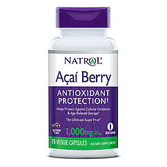 Екстракт ягід асаї Natrol Acai Berry 1000 mg 75 Veggie Caps