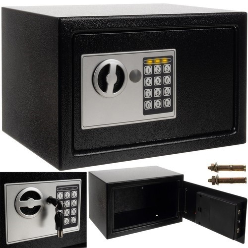 Сейф з електронним кодом і ключем Malatec Electronic Safe Box 20 х 31 х 20 см (22627)