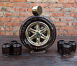 Набір для алкоголю Запаска "Nokian" подарунковий набір чоловікові в гараж, фото 2