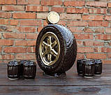 Набір для алкоголю Запаска "Nokian" подарунковий набір чоловікові в гараж, фото 4