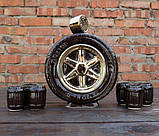 Набір для алкоголю Запаска "Nokian" подарунковий набір чоловікові в гараж, фото 3