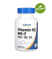 Nutricost, витамин K2, mk-7, мк-7, 100 мкг, 240 капсул