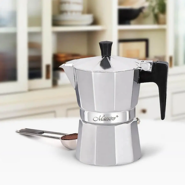 Кавоварка гейзерна Maestro MR-1666-3 Espresso Moka 150мл на 3 чашки