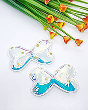 Патчі м'які "Бантик". 3,8*6,3см.  Колір білий.  1шт.