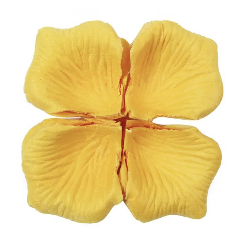 Пелюстки троянд для прикрашання свят колір жовтий, фото 1