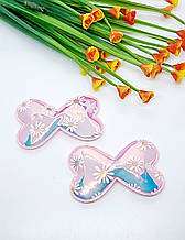 Патчі м'які "Бантик". 3,8*6,3см.  Колір рожевий.  1шт.