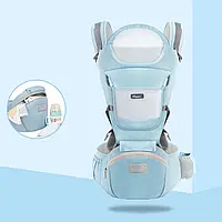 Рюкзак-кенгуру FRUITEAM Baby Carrier 6 в 1 для переноски детей Блакитний