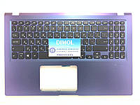 Оригинальная клавиатура для ноутбука Asus X515, X515EA, X515ER, X515MA, X515EP ru, black, синяя панель