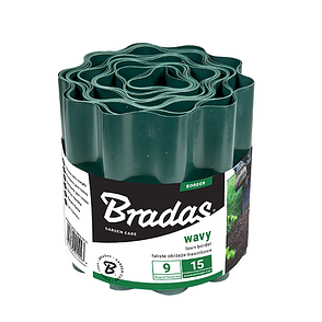 Бордюр хвилястий газонний Bradas 9м х 25см, зелений (OBFG 0925), фото 1