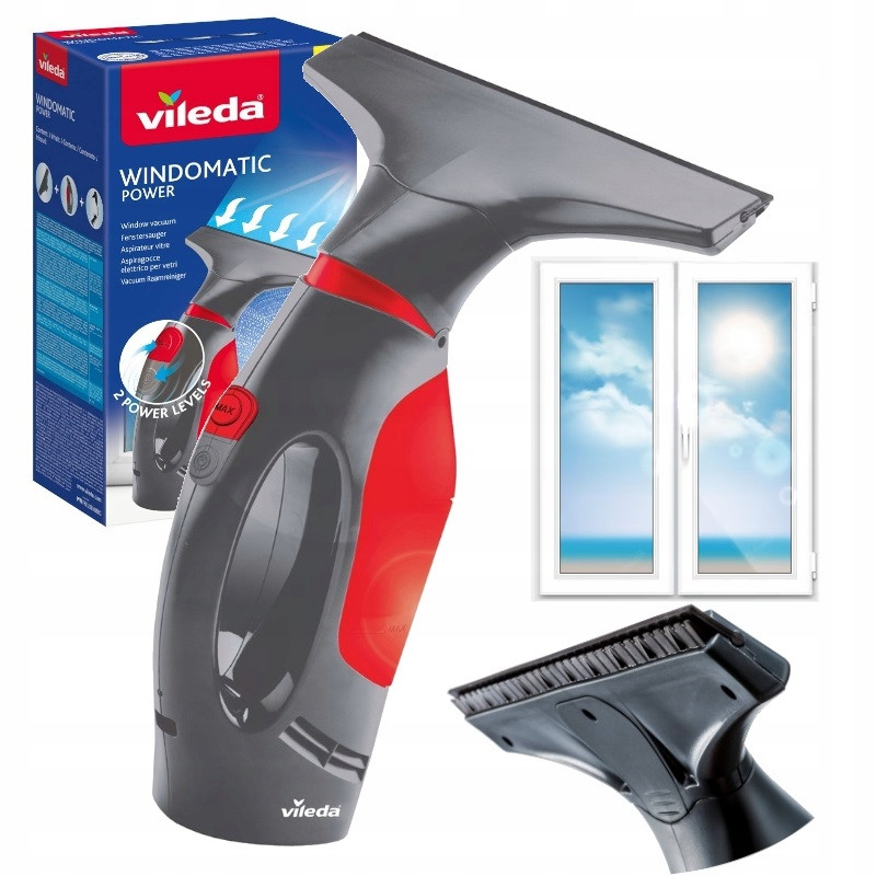 Пилосос віконний акумуляторний, склоочисник Vileda Windomatic Power (153230)