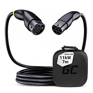Зарядний кабель для електромобілів Green Cell Snap Type 2 11кВт 7м (EVKABGC04)