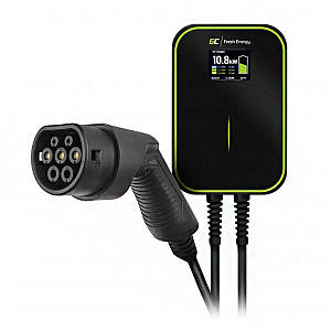 Зарядний пристрій Green Cell Wallbox EV PowerBox 22кВт з кабелем Type2 6м для заряджання електромобілів (EV14)