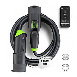 Мобільний зарядний пристрій Green Cell Habu EV 11кВт 7м Type-2 для CEE, 16А Wallbox 2в1 з додатком GC (EVGC01)
